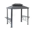 Grillpavillon Gartenpavillon Grillüberdachung Alu Sojag anthrazit 179x292x262cm