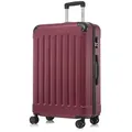 YONSLY Hartschalen-Trolley Hartschalen-Koffer Trolley 360° Rollen, robuster Reisekoffer, 4 Rollen, mit Zahlenschloss, für Business und Urlaub 46/55/66/76 cm rot 76 cm