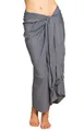 PANASIAM Sarong Pareo einfarbig in 2 Größen als Strandtuch Strandkleid Strandrock, Viskose, oder Bikini Cover-up Tuch für den Strand Schultertuch Schal Halstuch