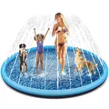 Kinder Sprinkler Mit Antirutschfunktion, 200CM Wasserspielzeug Hund Pool, Out...