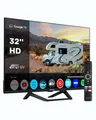STRONG SRT32HG4723C 32'' HD TV - DVB-S2/C/T2, 12V Ideal für Wohnmobile, Küche, Schlafzimmer, Boot, 2 HDMI Anschlüsse + 1 USB-Anschluss + Mini-AV + Antennen/Satellitenanschluss - Schwarz