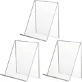 Buchständer, 3 Stück Buchhalter, Buchaufsteller Acryl Ständer, Prospektständer,