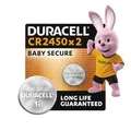 Duracell CR2450 Knopfzellen (2 Stück), CR 2450 Lithium-Knopfzellen 3 V