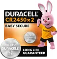 Duracell CR 2450 Lithium-Knopfzelle 3V, Batterie (2 Stück) NEU