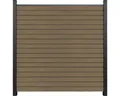 Zaun Hauptelement GroJa Rhombus Stecksystem ohne Pfosten 180 x 180 cm teak co-extrudiert