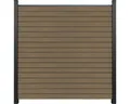 Zaun Hauptelement GroJa Rhombus Stecksystem ohne Pfosten 180 x 180 cm teak co-ex