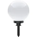 Selltec Kugelleuchte Kugellampe KIRA Gartenlampe, Außenleuchte Erdspieß, opal weiß Garten, Outdoor, Terrasse - Weiß