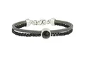 QOSS Armband FLEUR vintage schwarz Stein schwarz