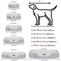 BedDog Tierbett Hundebett LUPI mit Rand, Bezug abnehmbar blau|braun 65 cm x 80 cm