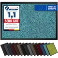 Gentle North Hochwertige Fußmatte türkis 60x90cm groß für Innen & Außen - Schmutzfangmatte rutschfest, waschbar & wetterfest - Fussmatte für Eingangsbereich & Aussenbereich - Läufer Flur dünn