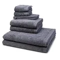 Möve - 8 teiliges Frottier-Set - Superwuschel (2 X Wasch- 2 X Gäste- 2 X Dusch- 2 X Handtuch im Set) - 520 g/m2 - Baumwolle - Walkfrottee - saugstark - weich und flauschig - Stone