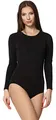 Merry Style Damen Langarm Body MS-114 (Schwarz, XL)