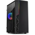 Inter-Tech B-02 RGB - Tower - PC - Acryl - Schwarz - ATX,Micro ATX - Rot/Grün/Blau
