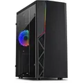 B02 RGB ATX PC Gaming Gehäuse RGB-Lüfter USB 2/3 Streifen Fenster w/o Netzteil