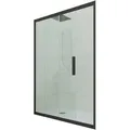 Duschtür Gleittür Pvc Cm Klarglas Matt-schwarz Deco