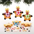 Baker Ross Rentier Weihnachtskugeln Set in Sternform (6 Stück) Christbaumschmuck Bastelset für Kinder