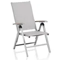 Kettler Multipositionssessel Gartensessel DIAMOND silber/ hellgrau