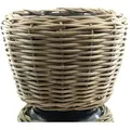 VAN DER LEEDEN DRYPOT® Rattan Pflanzkübel Grau Ø 83 cm - Sylter Körbe - Grau