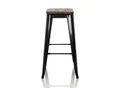 hjh OFFICE Barhocker VANTAGGIO HIGH WS Stahl / Ulmenholz ohne Armlehnen