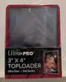 Ultra Pro | 25 TOPLOADER * RED BORDER  |  Regular Size: 3" X 4" | NEU #81159
