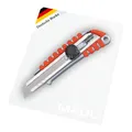 Maul Cutter Profi Plus, 18 mm, Gummierte Griffzone Rot, Silber, 7761809, 1 Stück