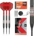 Target Darts Gabriel Clemens 95K Swiss Point Steeldarts, 95% Tungsten Darts with K-Flex Flights, 21G | German Giant Clemens Darts, Player Edition Swiss Points K Flex Dart-Set
