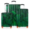 Hauptstadtkoffer Q-Damm - 3er Kofferset - Handgepäckskoffer 54 cm, mittelgroßer Koffer 68 cm + großer Reisekoffer 78 cm, Hartschale ABS, TSA, Design Floral