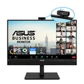 ASUS BE27ACSBK 27 Zoll WQHD IPS Business Monitor | ergonomisch, Pivot, Blaulichtfilter, Webcam, Mikrofon - DP, Daisy Chain, HDMI, USB-C, Rahmenlos, Mini-PC Befestigung