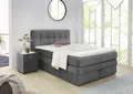 Boxspringbett JOCKENHÖFER GRUPPE "Amy im Bezugsstoff: Samtoptik", grau (grau 341, 09), L:217cm