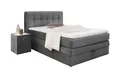 Boxspringbett Bett Doppelbett Polsterbett Mikrofaser grau 140 x 200 cm