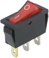 McPower Halterung McPower Wippenschalter beleuchtet, 3-polig, EIN/AUS, 250V~ / 15A