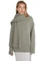Style & Republic Oversized Damen Kaschmirschal aus 90% Merinowolle und 10% Kaschmir | edler Schal aus feinster MerinoMerinowolle und Kaschmir, Olive mel, 168 x 45cm
