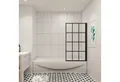duschspa Badewannenaufsatz 80x140cm ESG Drehwand mit Gitter Duschabtrennung auf Badewanne, Einscheibensicherheitsglas, Sicherheitsglas, (Set), Glas