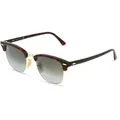 Ray-Ban RB 3016 CLUBMASTER Unisex-Sonnenbrille Vollrand Quadratisch Acetat-Gestell, braun
