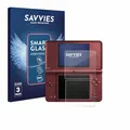 Savvies 3 Stück Panzer Schutz Glas für Nintendo DSi XL 9H Schutzfolie, Glas-Folie, HD Klar, Blasenfrei, Anti-Fingerabdruck, Stoßfest, Displayschutz