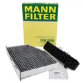 MANN Innenraumfilter Aktivkohle + Abdeckung für VW GOLF 5 6 PASSAT B6 B7 A3 8P
