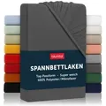 Blumtal Spannbettlaken Bettlaken aus Mikrofaser, Mikrofaser, Gummizug: rundum, (1 Stück) grau 200 cm x 200 cm