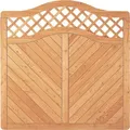 T&J SKAGEN RANK KRONE Sichtschutzzaun Lärche 1800 x 1800/1650 mm - Naturbelassen