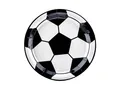 partydeco Pappteller, Pappteller 18cm Fußball 6er Set weiß / schwarz