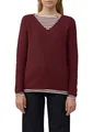 s.Oliver Strickpullover aus Baumwollmix mit V-Ausschnitt