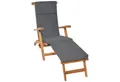 Beautissu Polsterauflage Luxus Deckchair Auflage LoftLux DC, 175x45x5cm, Graphitgrau, Polsterauflage für Liegestuhl Gartenliege Polster Bezug Abnehmbar