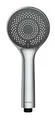 WENKO Wasserspar Duschkopf Watersaving, Handbrause mit Wasserspar-System, 3 Strahlarten, Ø 9,5 cm, ABS, Chrom