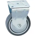 DÖRNER+HELMER Bockrolle, Thermoplastischer Kunststoff (TPE), silberfarben, mit Platte