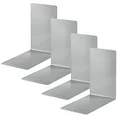 4301294  Buchstützen aus Metall, 4 Stück, grau, 14 x 14 x 8,5 cm, für Schule,...