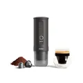 OutIn Nano Tragbare Espressomaschine mit Akku, für unterwegs oder Camping, Kaffeemaschine to go, mit elektrischer Selbsterhitzung über USB - C, 2 in 1 für gemahlenen kaffee und NS - kapseln