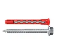fischer Porenbetondübel HybridPower 10x90 FUS Sechskantschraube + Dübel, (50-tlg)