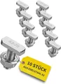Avoltik 10x Hammerkopfschrauben M8 I 20 mm Edelstahlschrauben mit Montageschienenmuttern I Schrauben aus A2 Edelstahl für Solarmodul-Befestigung