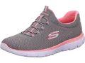 Skechers Summits Top Player Damen Sneaker , Grey Mesh Pink Trim, 38 EU