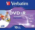Verbatim DVD + R Wide Inkjet Printable ID Brand 4.7 GB DVD + R 10Stück (I)