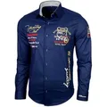 Baxboy Langarmhemd Baxboy Edel Dezent Herren Hemd Stickerei Hemden Kontrast Langarm B-508 2XL